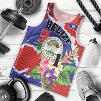 Personalised Belize 501 Tropical Black Orchid Men Tank Top Grunge Stylized