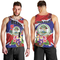 Personalised Belize 501 Tropical Black Orchid Men Tank Top Grunge Stylized