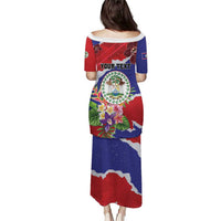 Personalised Belize 501 Tropical Black Orchid Puletasi Grunge Stylized