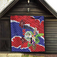 Belize 501 Tropical Black Orchid Quilt Grunge Stylized