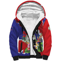 Personalised Belize 501 Tropical Black Orchid Sherpa Hoodie Grunge Stylized