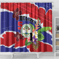 Belize 501 Tropical Black Orchid Shower Curtain Grunge Stylized