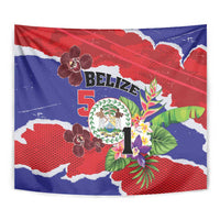 Belize 501 Tropical Black Orchid Tapestry Grunge Stylized