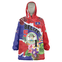 Personalised Belize 501 Tropical Black Orchid Wearable Blanket Hoodie Grunge Stylized