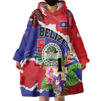 Personalised Belize 501 Tropical Black Orchid Wearable Blanket Hoodie Grunge Stylized