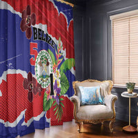 Belize 501 Tropical Black Orchid Window Curtain Grunge Stylized