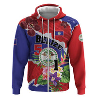 Personalised Belize 501 Tropical Black Orchid Zip Hoodie Grunge Stylized