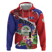 Personalised Belize 501 Tropical Black Orchid Zip Hoodie Grunge Stylized