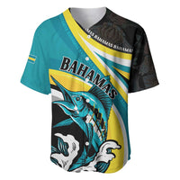 Personalised The Bahamas Blue Marlin Baseball Jersey Bahamian Coat Of Arms