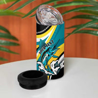 Personalised The Bahamas Blue Marlin 4 in 1 Can Cooler Tumbler Bahamian Coat Of Arms