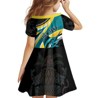 Personalised The Bahamas Blue Marlin Family Matching Off Shoulder Maxi Dress and Hawaiian Shirt Bahamian Coat Of Arms