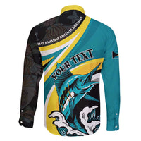 Personalised The Bahamas Blue Marlin Family Matching Puletasi and Hawaiian Shirt Bahamian Coat Of Arms