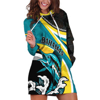 Personalised The Bahamas Blue Marlin Hoodie Dress Bahamian Coat Of Arms