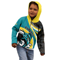 Personalised The Bahamas Blue Marlin Kid Hoodie Bahamian Coat Of Arms