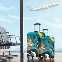 The Bahamas Blue Marlin Luggage Cover Bahamian Coat Of Arms