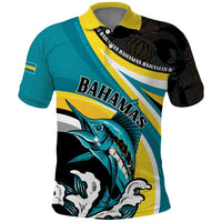 Personalised The Bahamas Blue Marlin Polo Shirt Bahamian Coat Of Arms