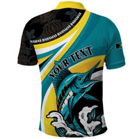 Personalised The Bahamas Blue Marlin Polo Shirt Bahamian Coat Of Arms