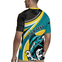 Personalised The Bahamas Blue Marlin Rugby Jersey Bahamian Coat Of Arms