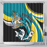The Bahamas Blue Marlin Shower Curtain Bahamian Coat Of Arms