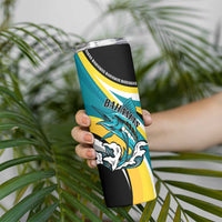 Personalised The Bahamas Blue Marlin Skinny Tumbler Bahamian Coat Of Arms