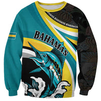 Personalised The Bahamas Blue Marlin Sweatshirt Bahamian Coat Of Arms
