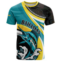 Personalised The Bahamas Blue Marlin T Shirt Bahamian Coat Of Arms