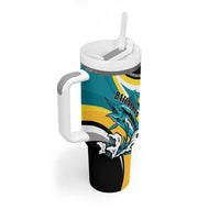 Personalised The Bahamas Blue Marlin Tumbler With Handle Bahamian Coat Of Arms