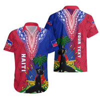 Personalised Haiti Hawaiian Shirt Ayiti Neg Maron With Dashiki Royal - Wonder Print Shop