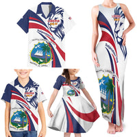 Liberia Independence Day Family Matching Tank Maxi Dress and Hawaiian Shirt July 26 Lion Coat of Arms - Wonder Print Shop