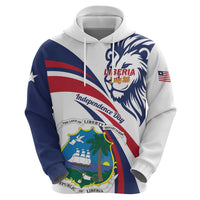 Liberia Independence Day Hoodie July 26 Lion Coat of Arms - Wonder Print Shop