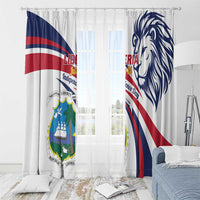 Liberia Independence Day Window Curtain July 26 Lion Coat of Arms - Wonder Print Shop