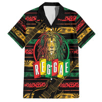 International Reggae Day Family Matching Off Shoulder Short Dress and Hawaiian Shirt Rastafarian Lion Legend of Reggae - Wonder Print Shop