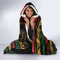 International Reggae Day Hooded Blanket Rastafarian Lion Legend of Reggae