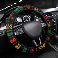 International Reggae Day Steering Wheel Cover Rastafarian Lion Legend of Reggae - Wonder Print Shop