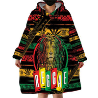 International Reggae Day Wearable Blanket Hoodie Rastafarian Lion Legend of Reggae - Wonder Print Shop