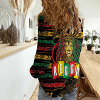 International Reggae Day Women Casual Shirt Rastafarian Lion Legend of Reggae - Wonder Print Shop