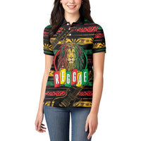 International Reggae Day Women Polo Shirt Rastafarian Lion Legend of Reggae - Wonder Print Shop