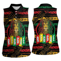 International Reggae Day Women Sleeveless Polo Shirt Rastafarian Lion Legend of Reggae - Wonder Print Shop