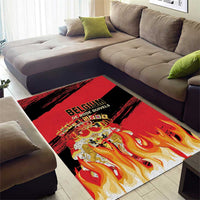 Belgium 2024 Football Area Rug Go De Rode Duivels - Wonder Print Shop