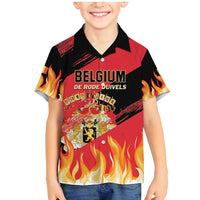 Custom Belgium 2024 Football Family Matching Mermaid Dress and Hawaiian Shirt Go De Rode Duivels - Wonder Print Shop
