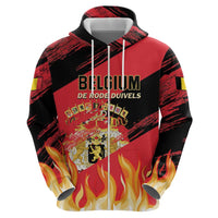 Custom Belgium 2024 Football Hoodie Go De Rode Duivels - Wonder Print Shop