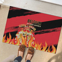 Belgium 2024 Football Rubber Doormat Go De Rode Duivels - Wonder Print Shop