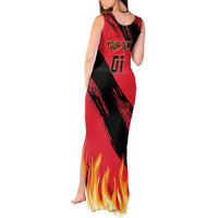 Custom Belgium 2024 Football Tank Maxi Dress Go De Rode Duivels - Wonder Print Shop