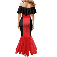 Custom Albania 2024 Football Family Matching Mermaid Dress and Hawaiian Shirt Come On Kuqezinjte - Wonder Print Shop