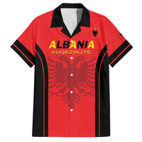 Custom Albania 2024 Football Family Matching Off Shoulder Short Dress and Hawaiian Shirt Come On Kuqezinjte - Wonder Print Shop