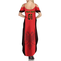 Custom Albania 2024 Football Summer Maxi Dress Come On Kuqezinjte - Wonder Print Shop