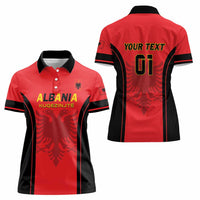 Custom Albania 2024 Football Women Polo Shirt Come On Kuqezinjte - Wonder Print Shop