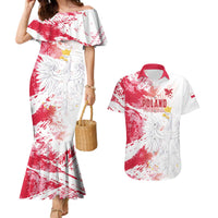 Custom Poland 2024 Football Couples Matching Mermaid Dress and Hawaiian Shirt Orly Go Champions - Wonder Print Shop