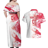 Custom Poland 2024 Football Couples Matching Off Shoulder Maxi Dress and Hawaiian Shirt Orly Go Champions - Wonder Print Shop