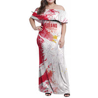 Custom Poland 2024 Football Family Matching Off Shoulder Maxi Dress and Hawaiian Shirt Orly Go Champions - Wonder Print Shop